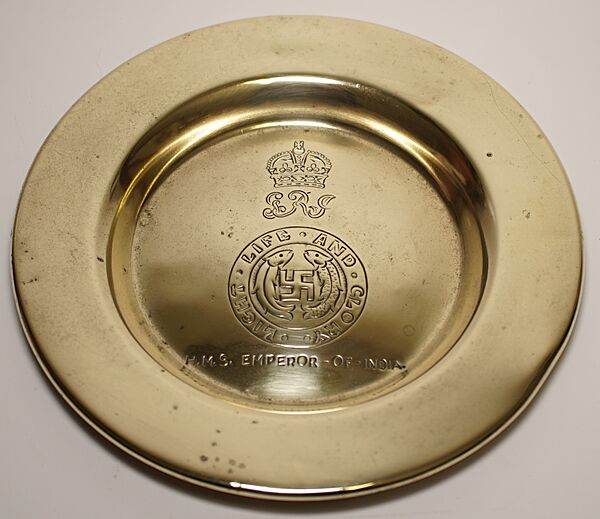 HMS Emperor of India Trench art Tray - Click for the bigger picture