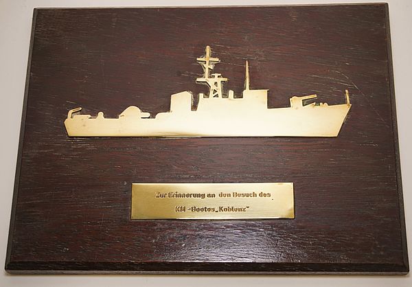 German Navy Plaque named to Minesweeper 'Koblenz' - Click for the bigger picture